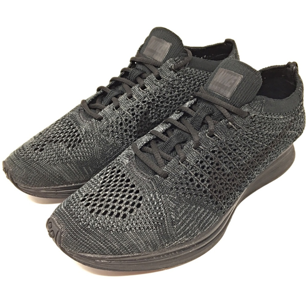 Nike Flyknit Racer Triple Black Mens/Womens New - Picture 7 of 8